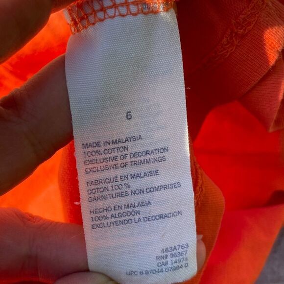 Oshkosh B’Gosh Boyd Orange Motorcycle Short Sleeve Tee Shirt Size 6 - Picture 5 of 8